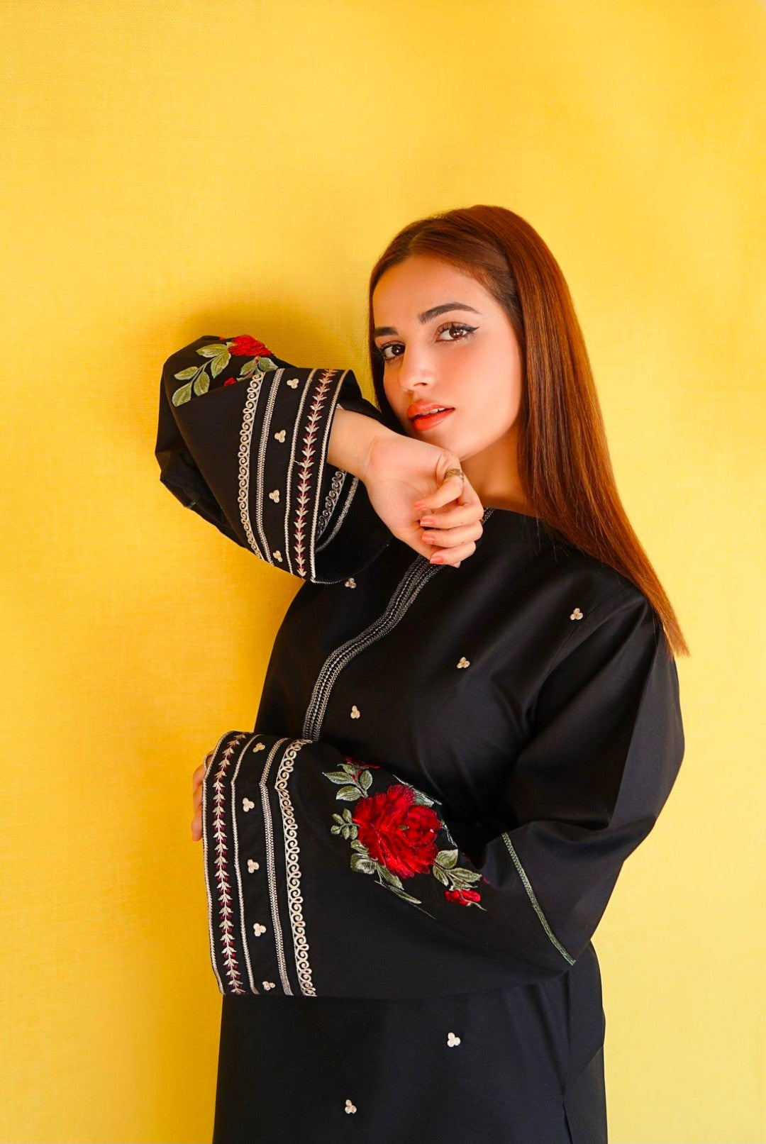 2pc embroidered