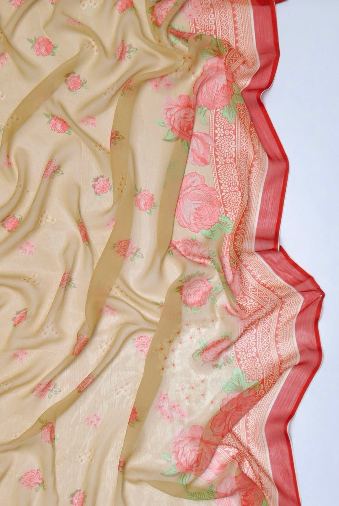 Iznik printed allover with chicken Kari work