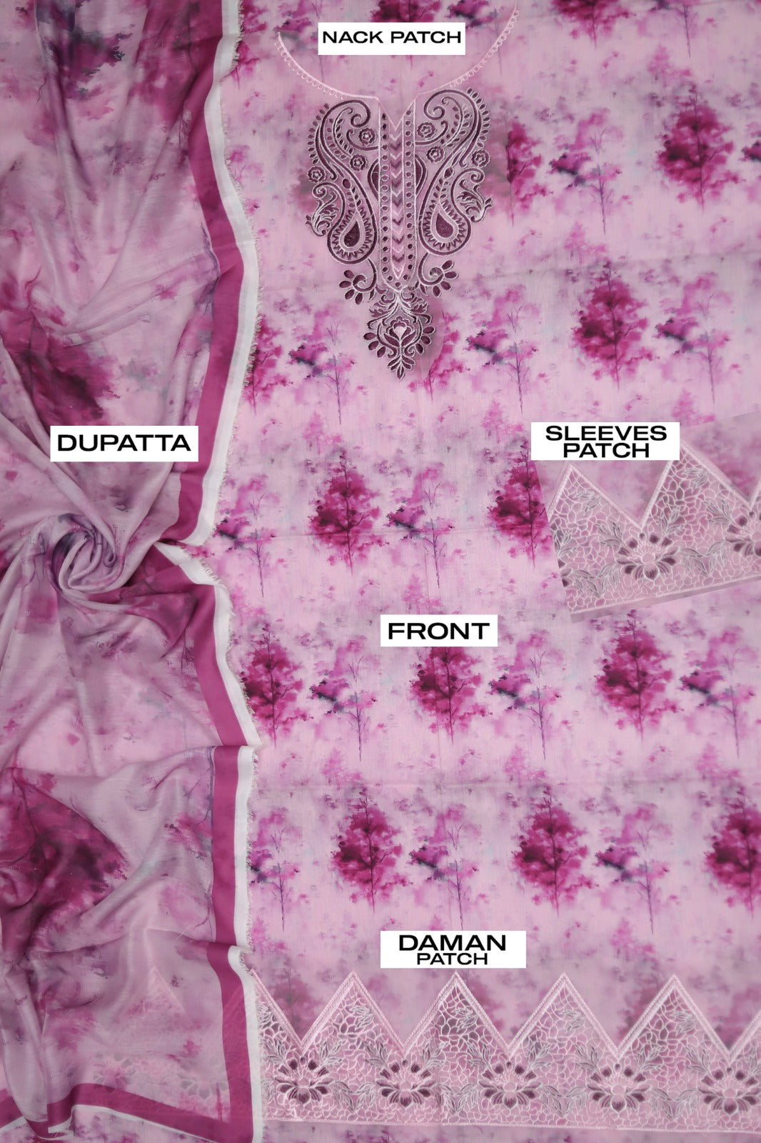 3 piece all-over printed