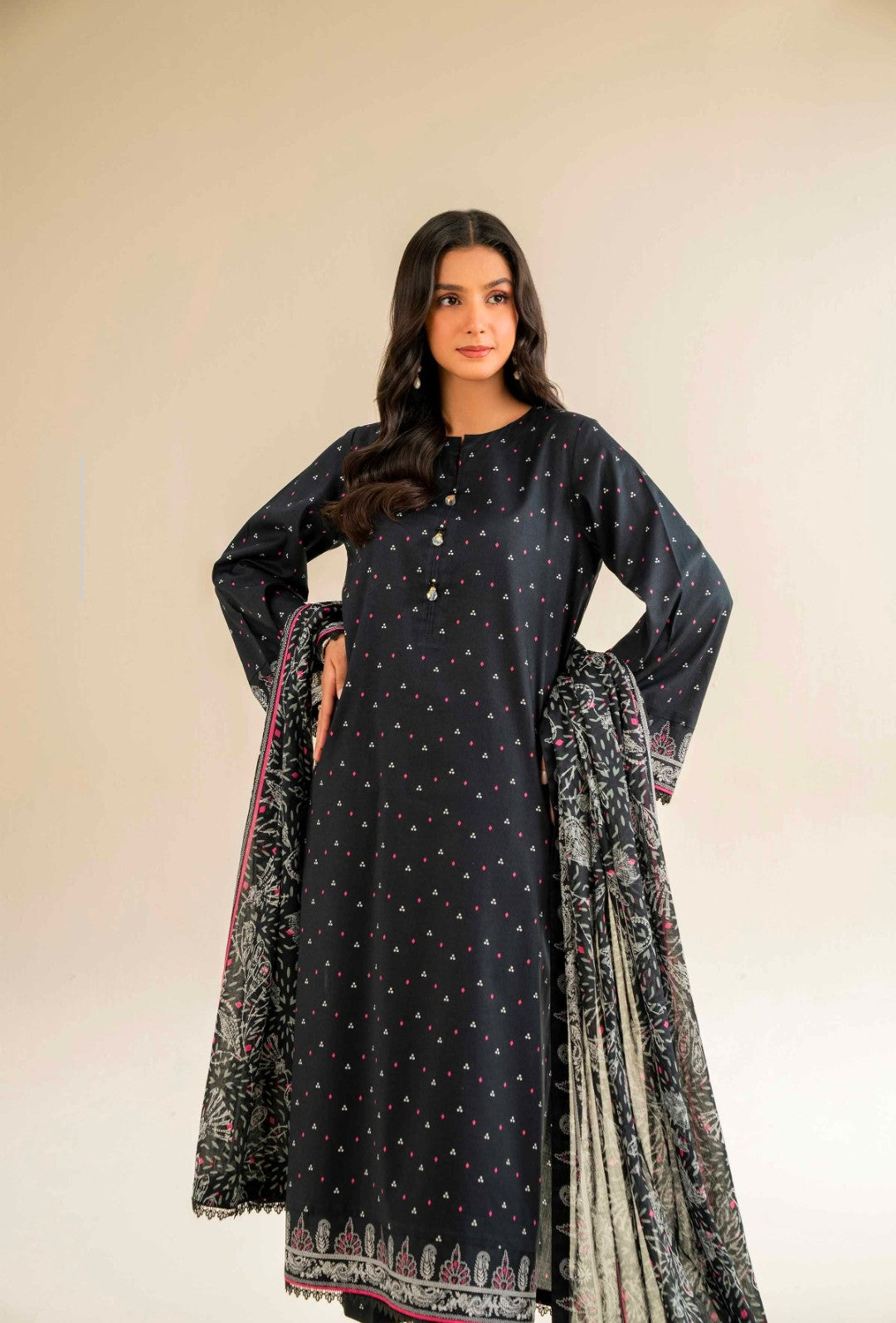 Nishat printed 3 piece unstitched mulbery.pk